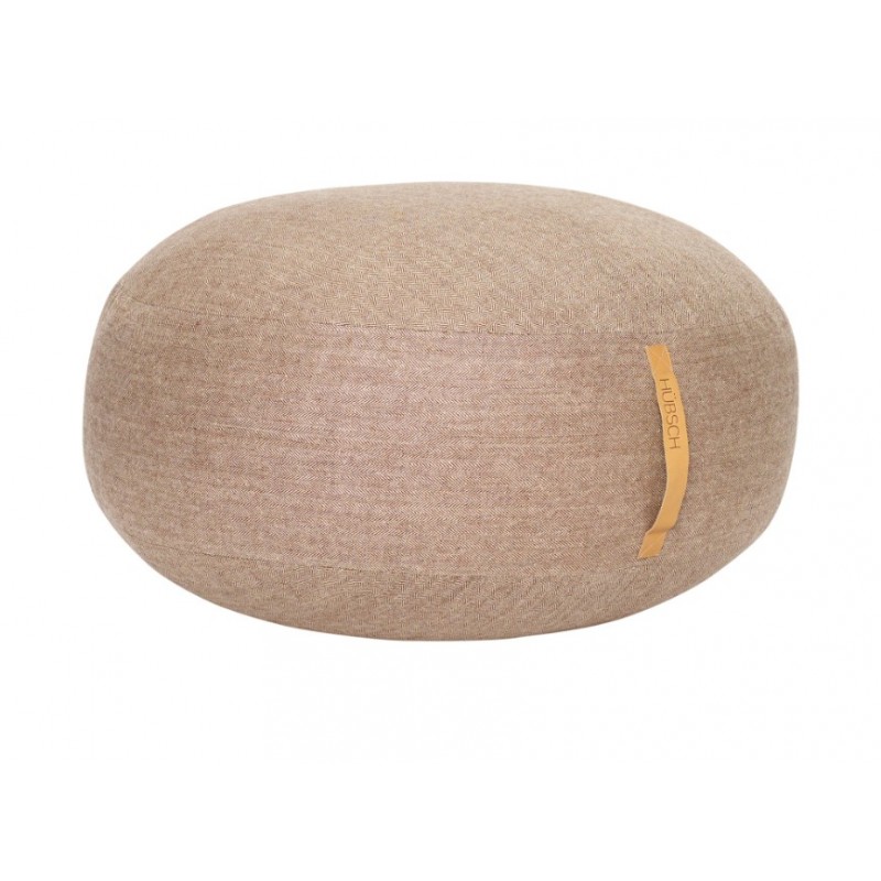 RO MOCHI ROUND POUF WITH LEATHER STRAP Ø70 CM